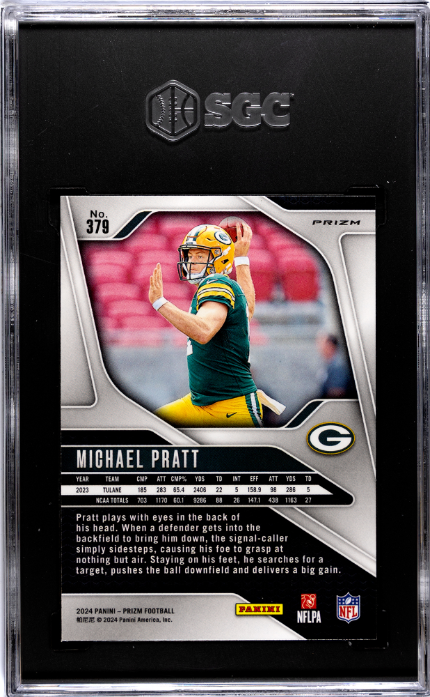 2024 Panini Prizm Michael Pratt #379 No Huddle SGC 9.5
