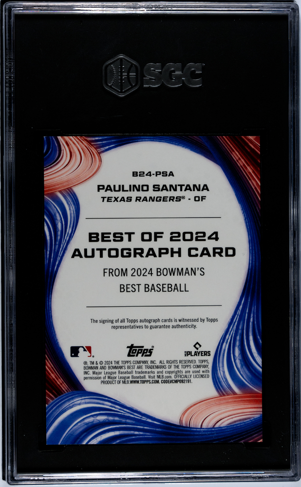 2024 Bowman's Best Paulino Santana #B24-PSA Of '24 Autograph SGC 9.5