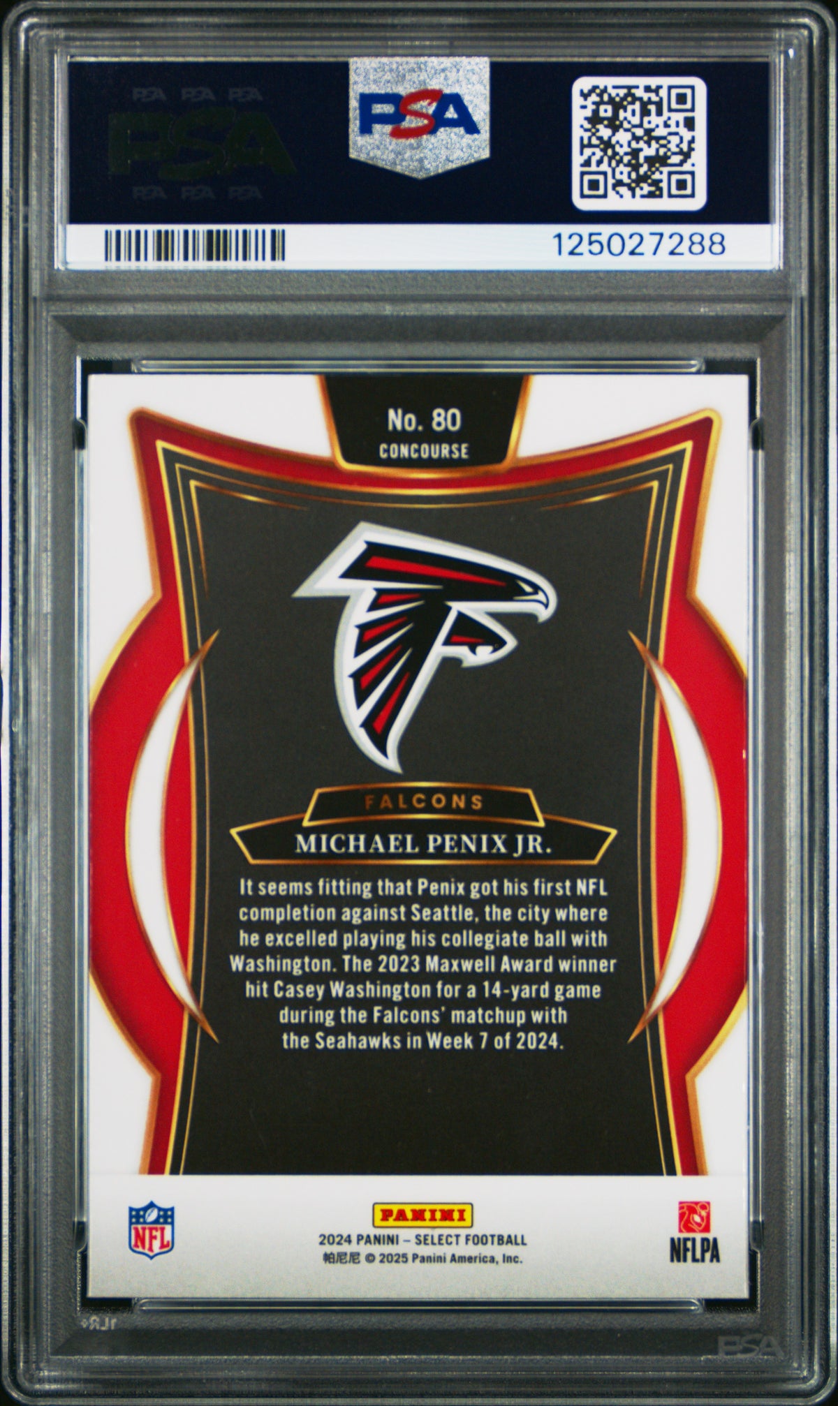 2024 Panini Select Michael Penix JR. #80 PSA 9