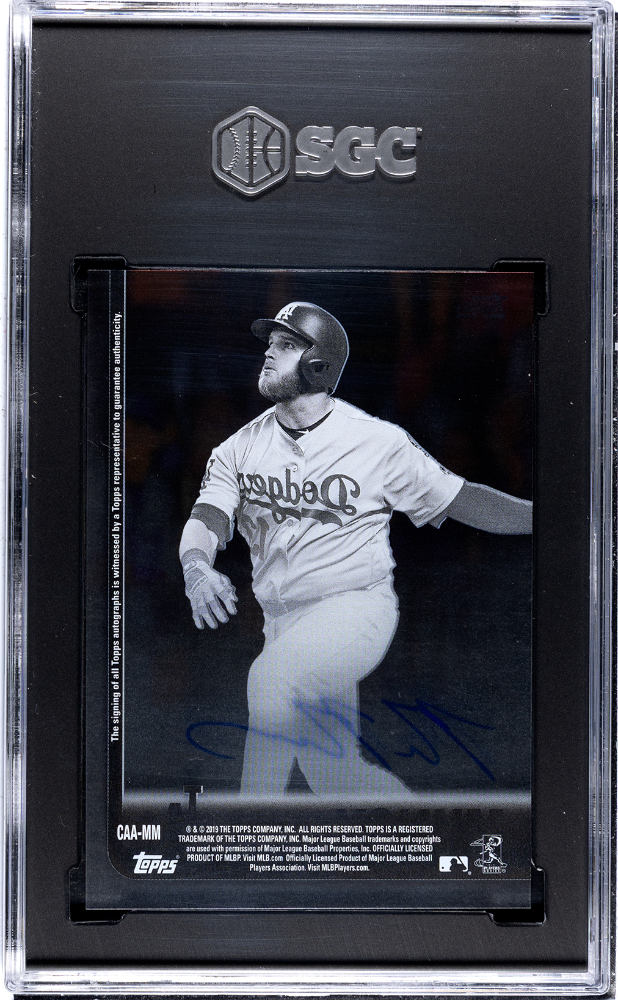 2019 Topps Clearly Authentic Max Muncy #CAA-MM Autograph SGC 9.5 Auto 10