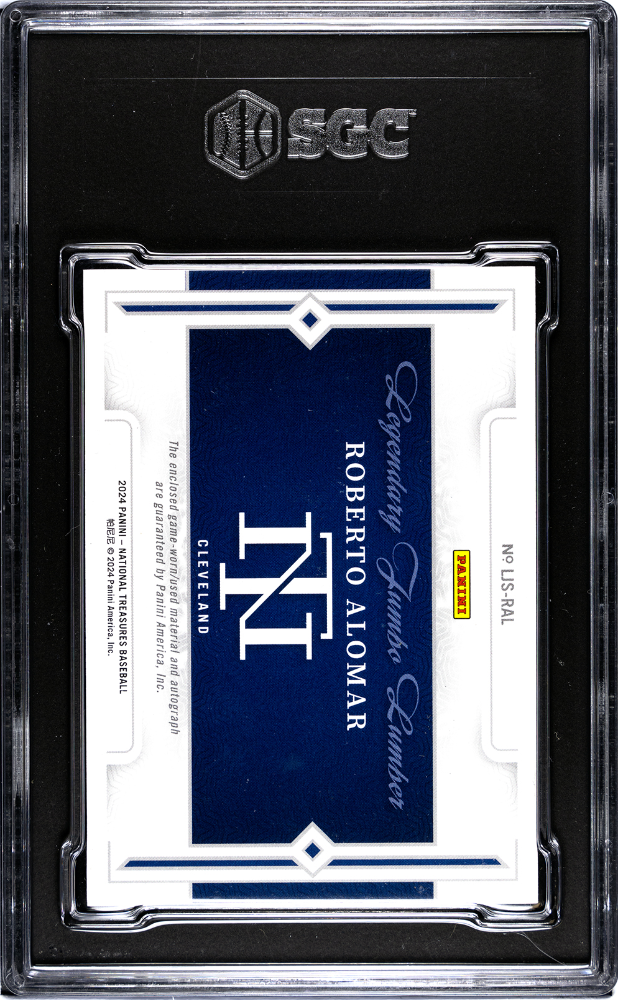 2024 Panini Treasures Roberto Alomar #LJS-RAL Jumbo Lumber  SGC 9.5 Auto 10