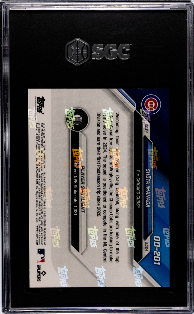 2024 Topps Now Shota Imanaga #OD-201 Road Opening Day SGC 10