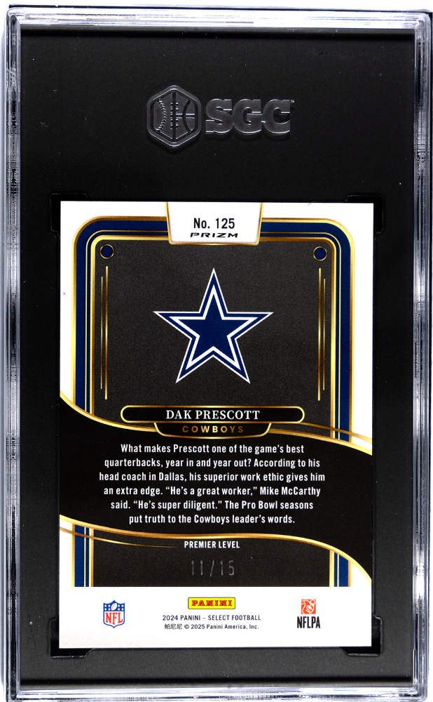 2024 Panini Select Dak Prescott #125 Pink Glitter Prizm SGC 8.5