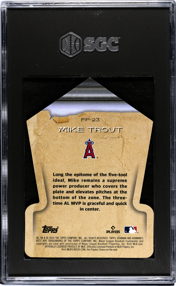 2024 Bowman's Best Mike Trout #FP-23 Fabled Phenoms Lava Refractor SGC 9
