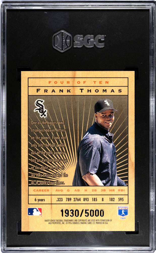 1996 Leaf Limited Frank Thomas #4 Lumberjacks SGC 8.5