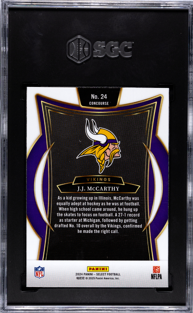 2024 Panini Select JJ Mccarthy #24 SGC 9.5