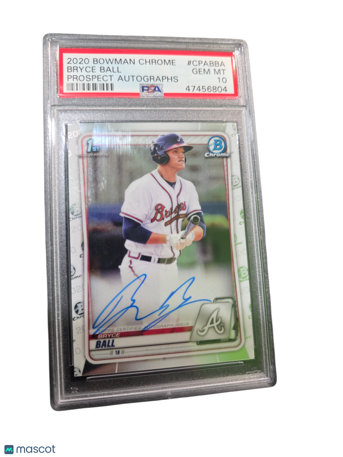 2020 Bowman Chrome Prospect Autographs Bryce Ball #CPABBA PSA 10