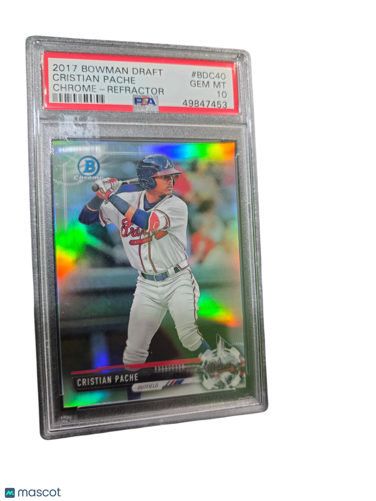 2017 Bowman Draft Cristian Pache #BDC40 Chrome Refractor PSA 10