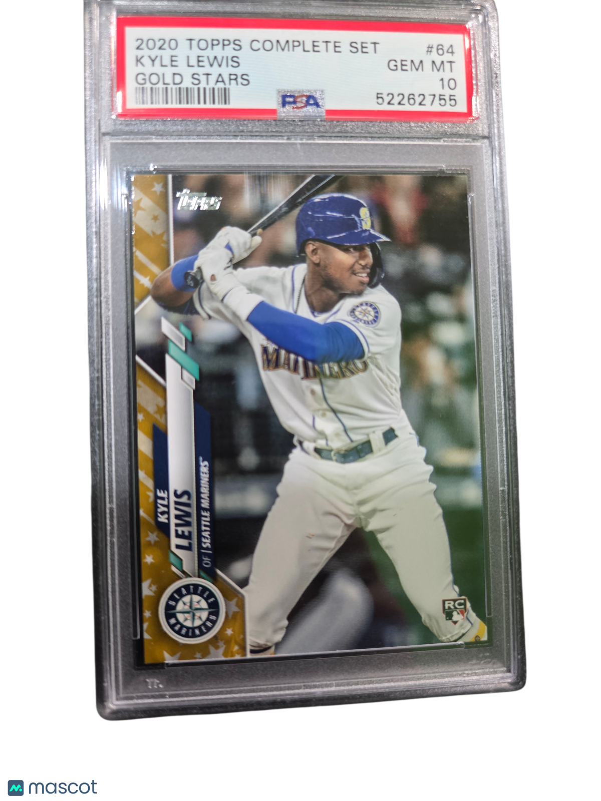 2020 Topps Complete Set Kyle Lewis #64 Gold Stars PSA 10