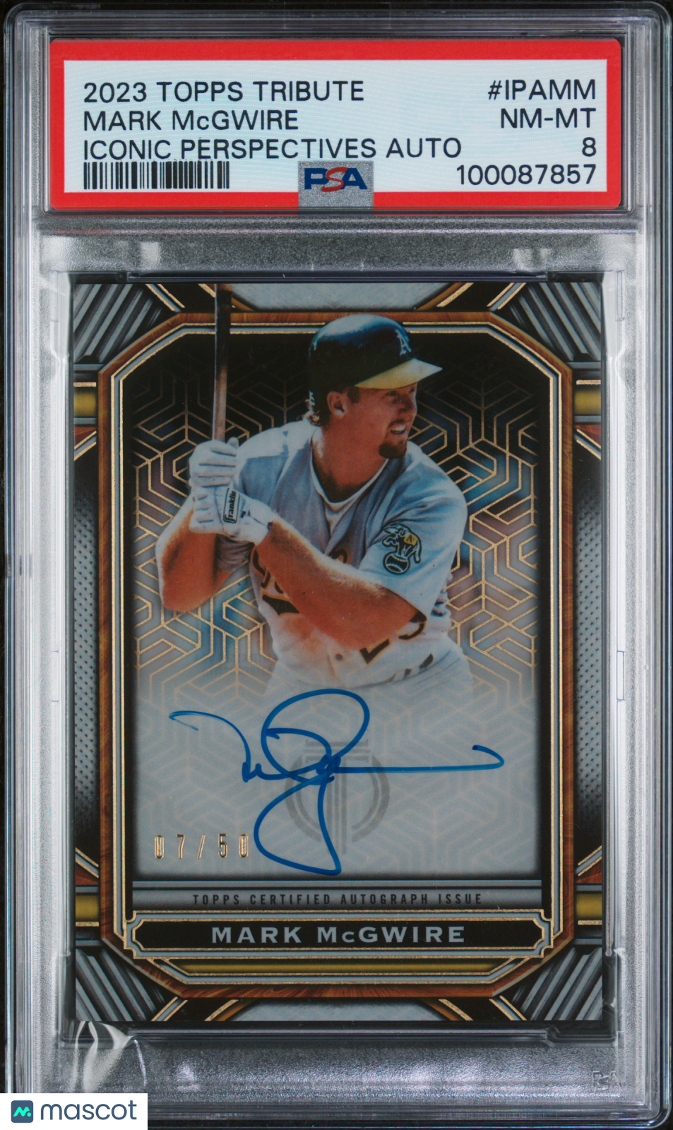 2023 Topps Tribute Iconic Perspectives Autograph Mark Mcgwire #IPAMM 07/50 PSA 8