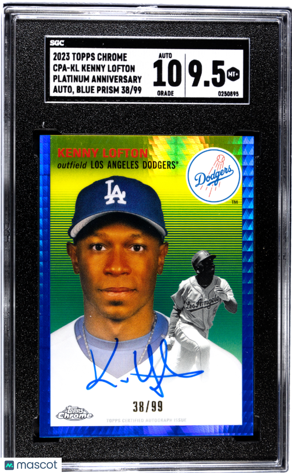 2023 Topps Chrome Platinum Kenny Lofton #CPA-KLRefractor SGC 9.5 Auto 10