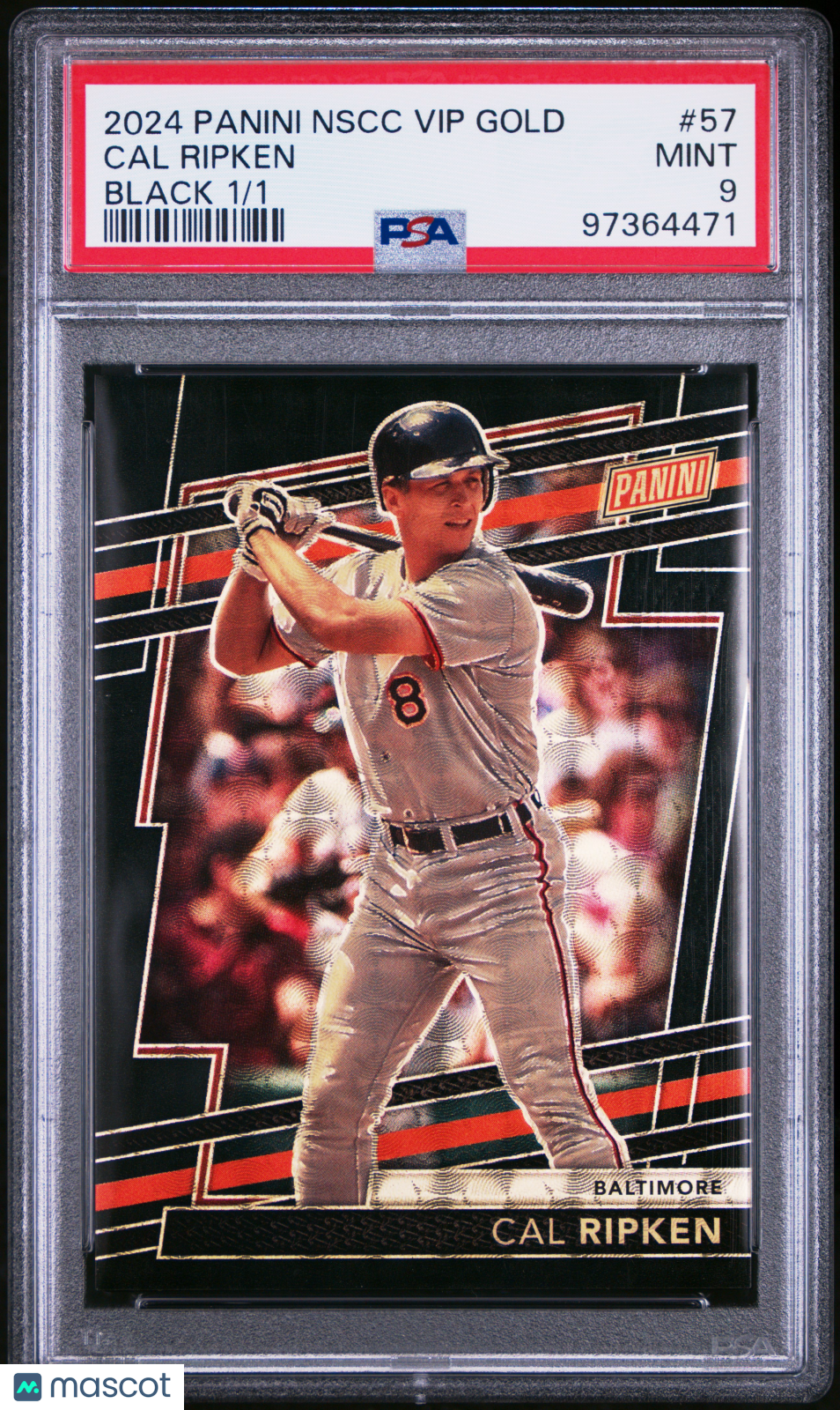 2024 Panini National Sports Collectors Vip Gold Cal Ripken #57 Black 1/1 PSA 9