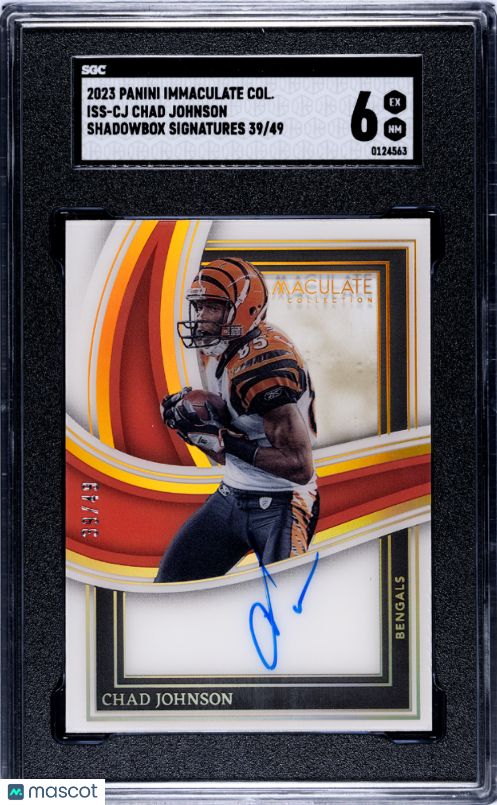 2023 Panini Immaculate Col. Chad Johnson #ISS-CJ Shadowbox Sigs. SGC 6