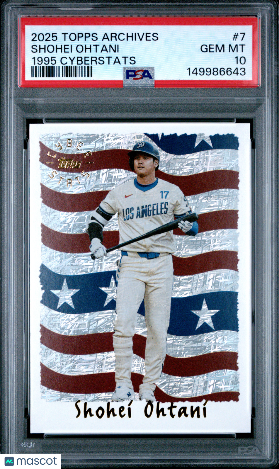 2025 Topps Archives 1995 Topps Cyberstats Shohei Ohtani #7 PSA 10