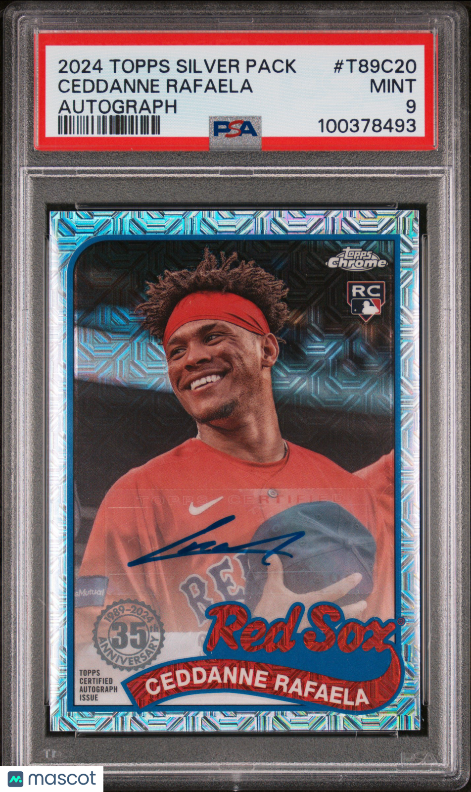 2024 Topps Silver Pack 1989 Chrome Promo Ceddanne Rafaela #T89C20 Auto PSA 9