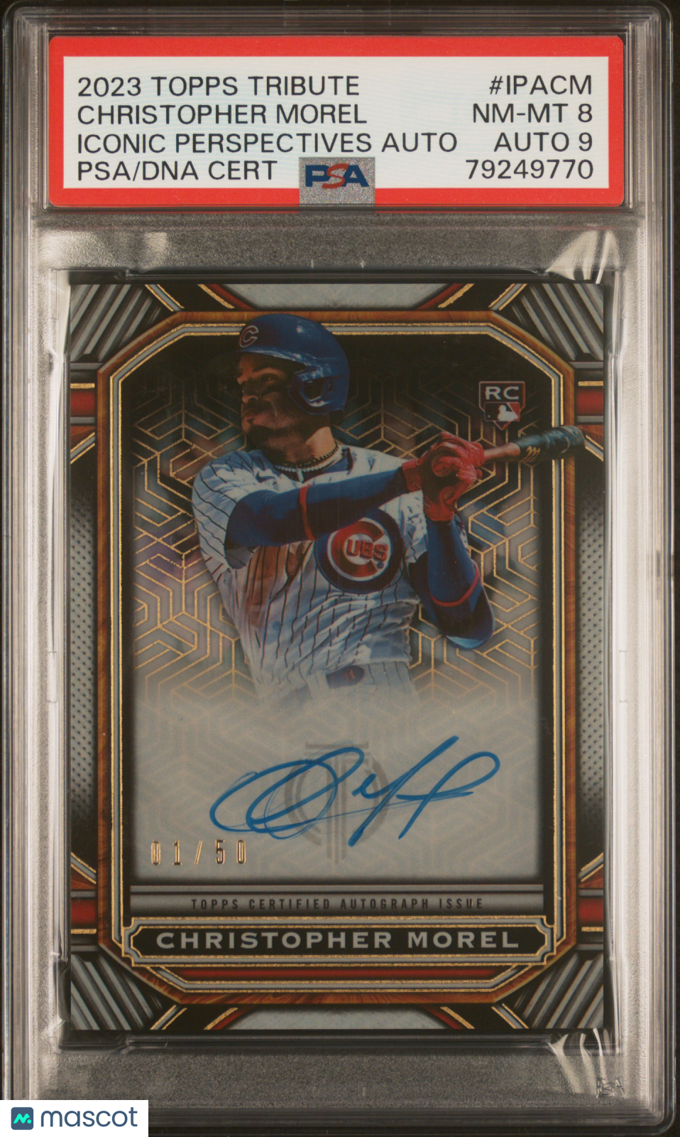 2023 Topps Tribute Iconic Perspectives Auto Christopher Morel #IPACM 01/50 PSA