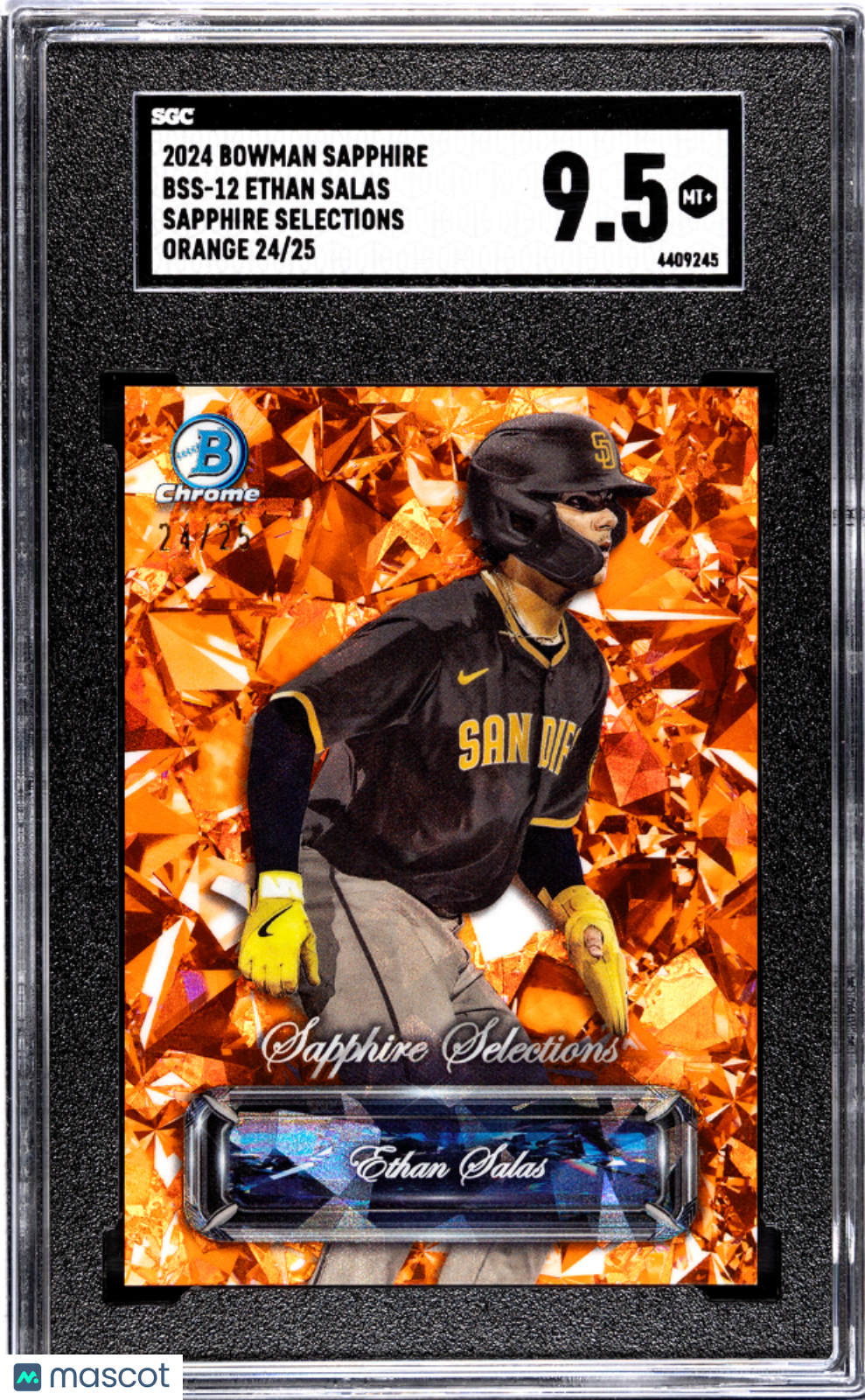 2024 Bowman Sapphire Ethan Salas #BSS-12 Selections Orange SGC 9.5