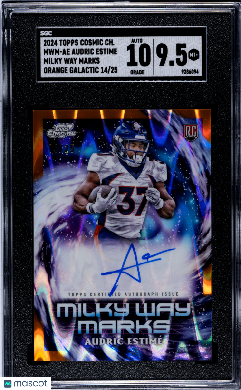 2024 Topps Cosmic Audric Estime #MWM-AE Milky Way Orange Galactic SGC9.5 Auto 10