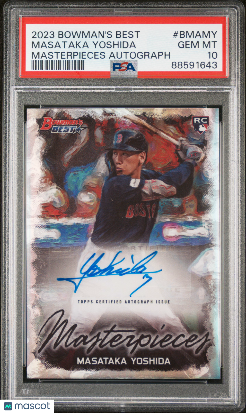 2023 Bowman's Best Bowman Masterpieces Autographs Masataka Yoshida #BMAMY PSA 10
