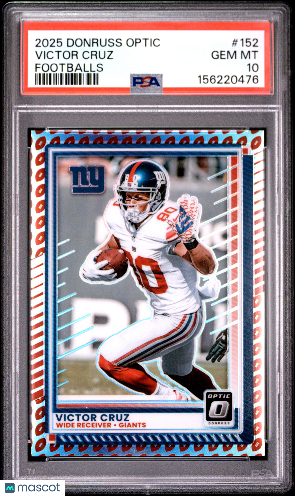 2025 Panini Donruss Optic Victor Cruz #152 Footballs PSA 10