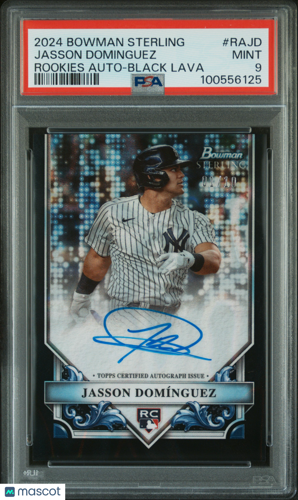 2024 Bowman Sterling Rookies Auto Jasson Dominguez #RAJD Black Lava 01/10 PSA 9