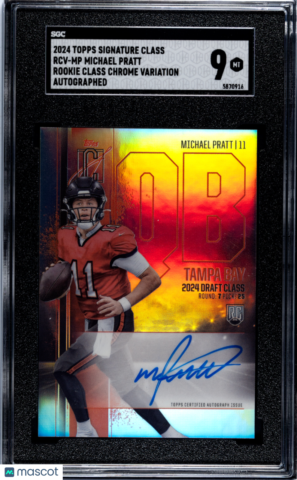 2024 Topps Signature Class Michael Pratt #RCV-MP Rookie Chrome Var. Auto SGC 9