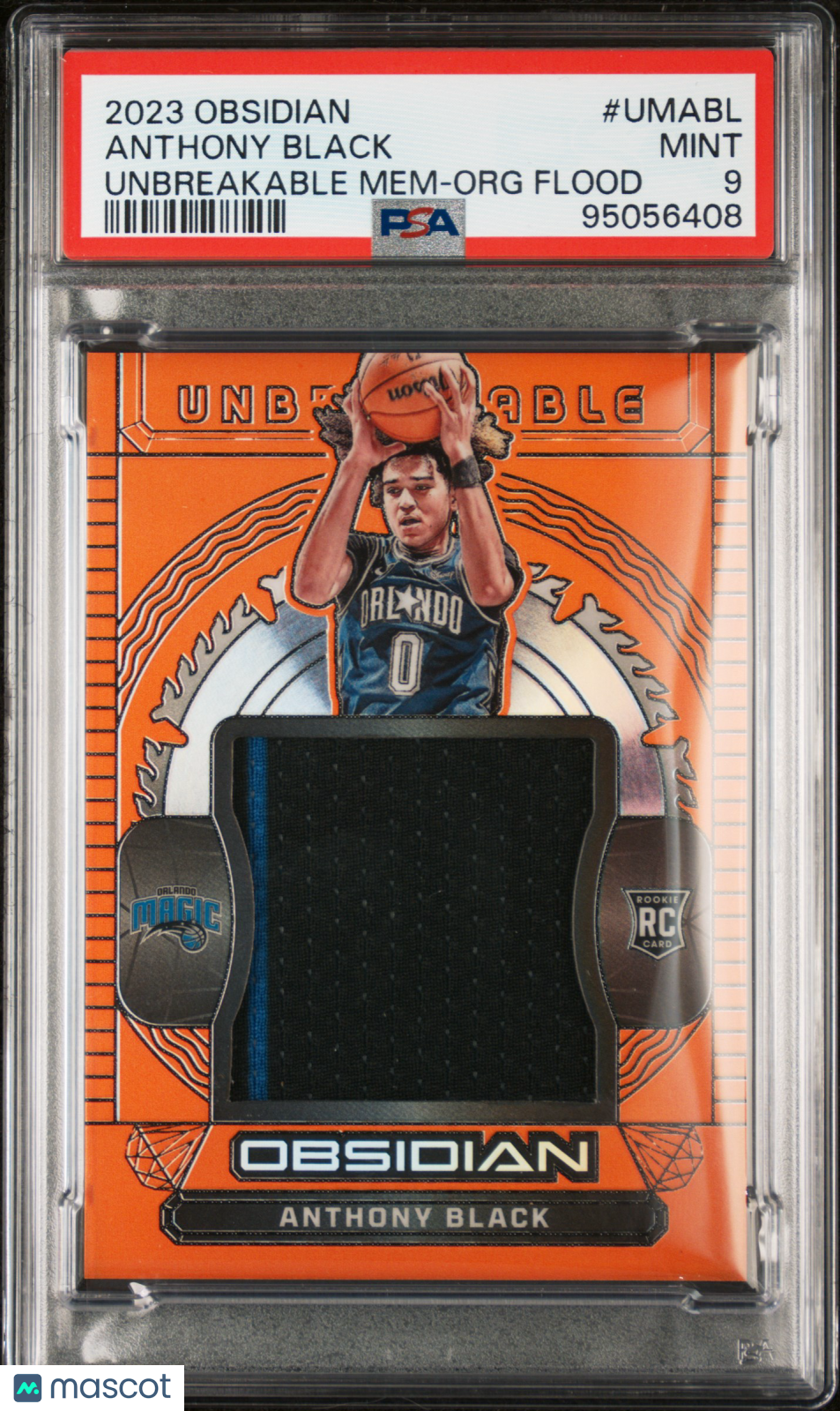 2023 Panini Obsidian Unbreakable Memorabilia Anthony Black Org Flood PSA 9
