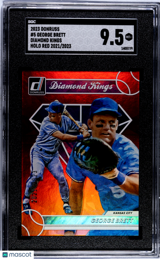 2023 Donruss George Brett #5 Diamond Kings Holo Red SGC 9.5