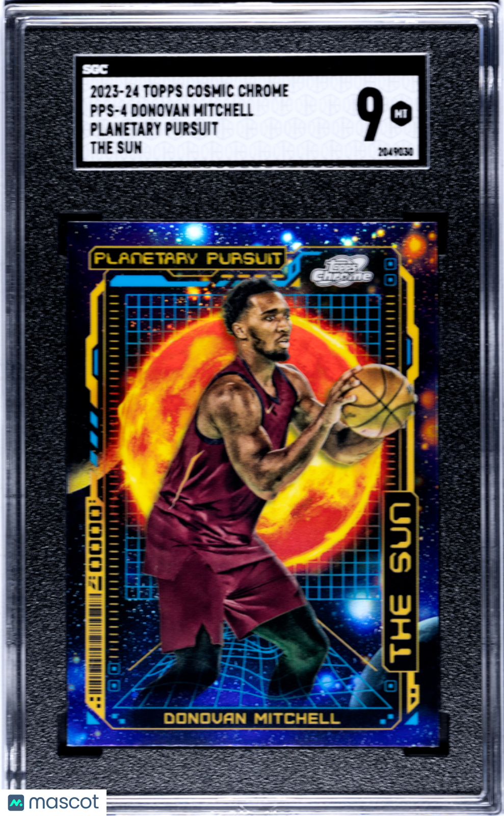 2023 Topps Cosmic Chrome Donovan Mitchell #PPS-4 Planetary Pursuit The Sun SGC 9