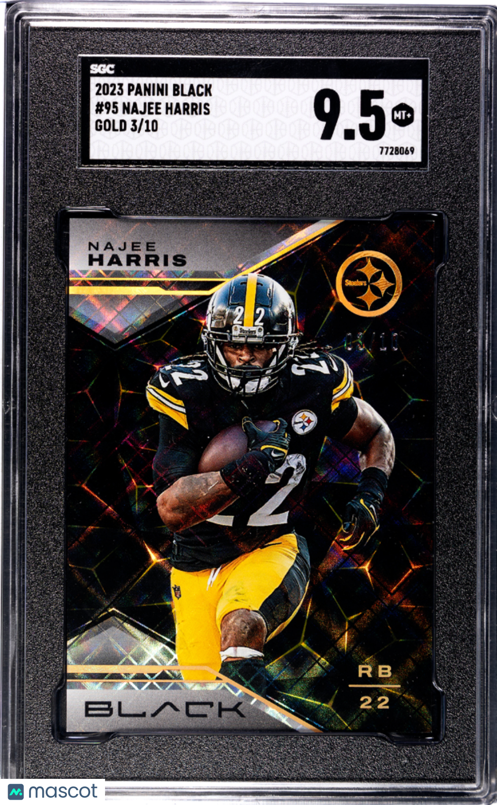 2023 Panini Black Najee Harris #95 Gold 10 SGC 9.5