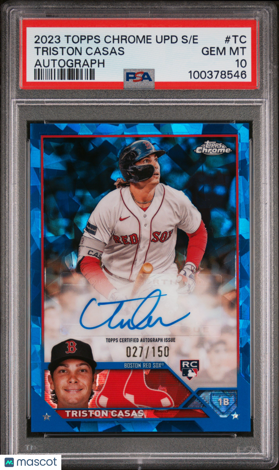 2023 Topps Chrome Update Sapphire Edition Auto Triston Casas #TC 150 PSA 10