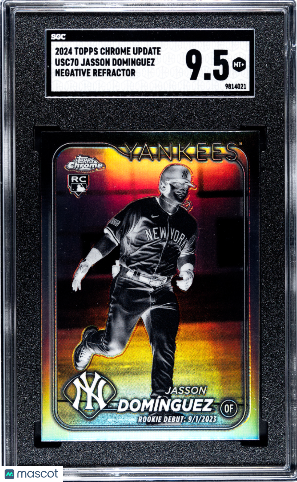 2024 Topps Chrome Update Jasson Dominguez #USC70 Negative Refractor SGC 9.5