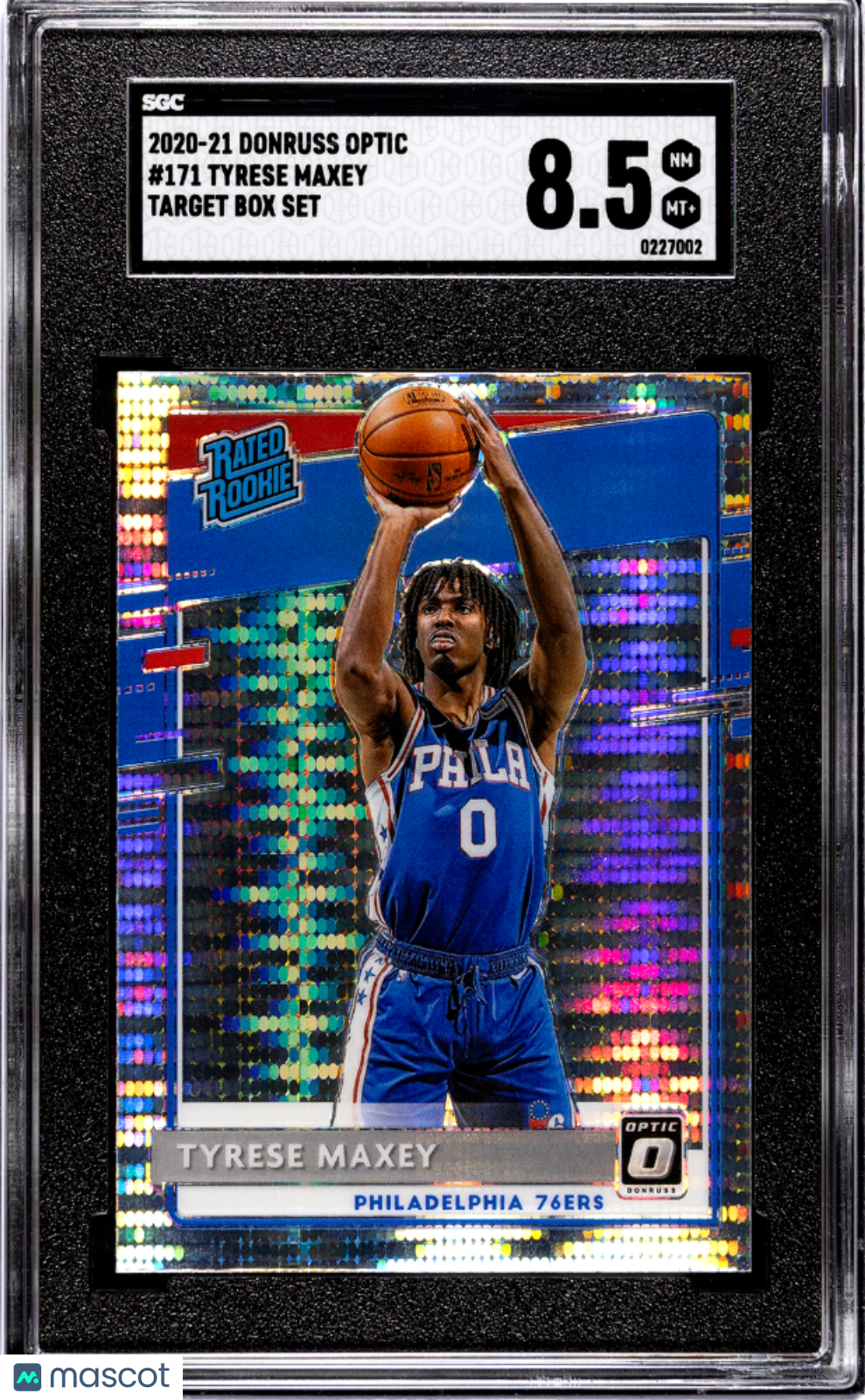 2020 Donruss Optic Tyrese Maxey #171 Target Box Set SGC 8.5