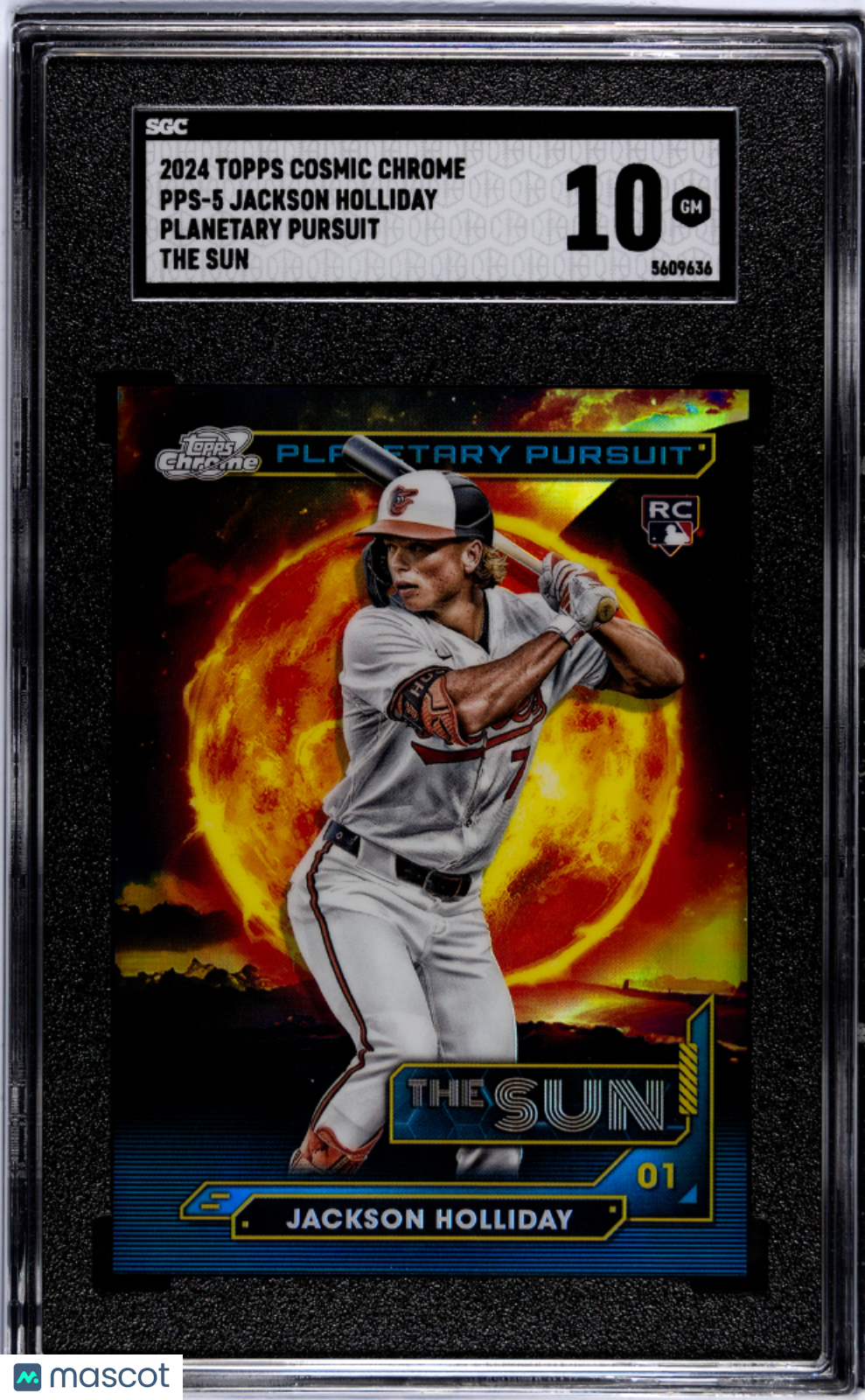 2024 Topps Cosmic Chrome Jackson Holliday #PPS-5 Pursuit The Sun SGC 10