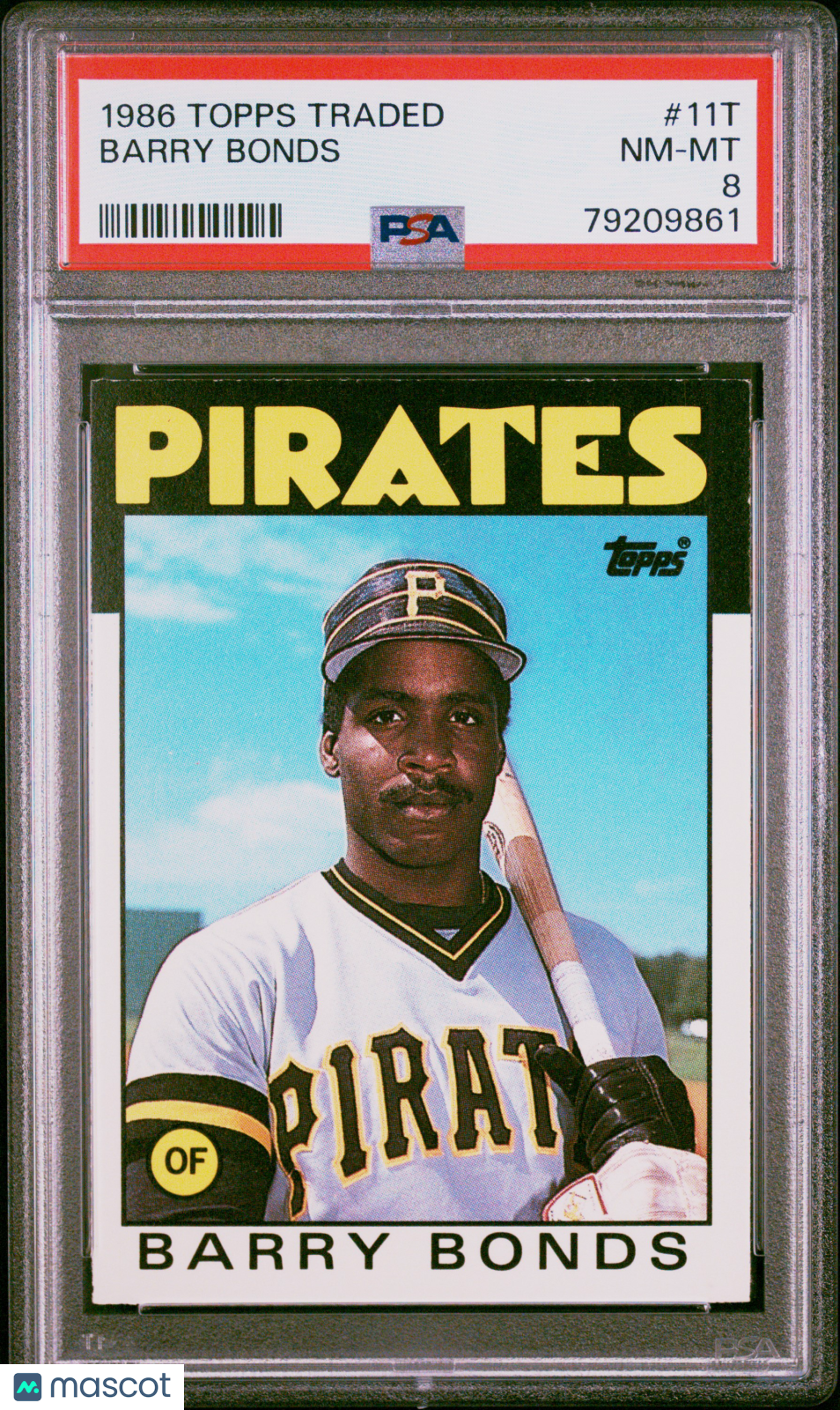 1986 Topps Traded Barry Bonds #11T PSA 8
