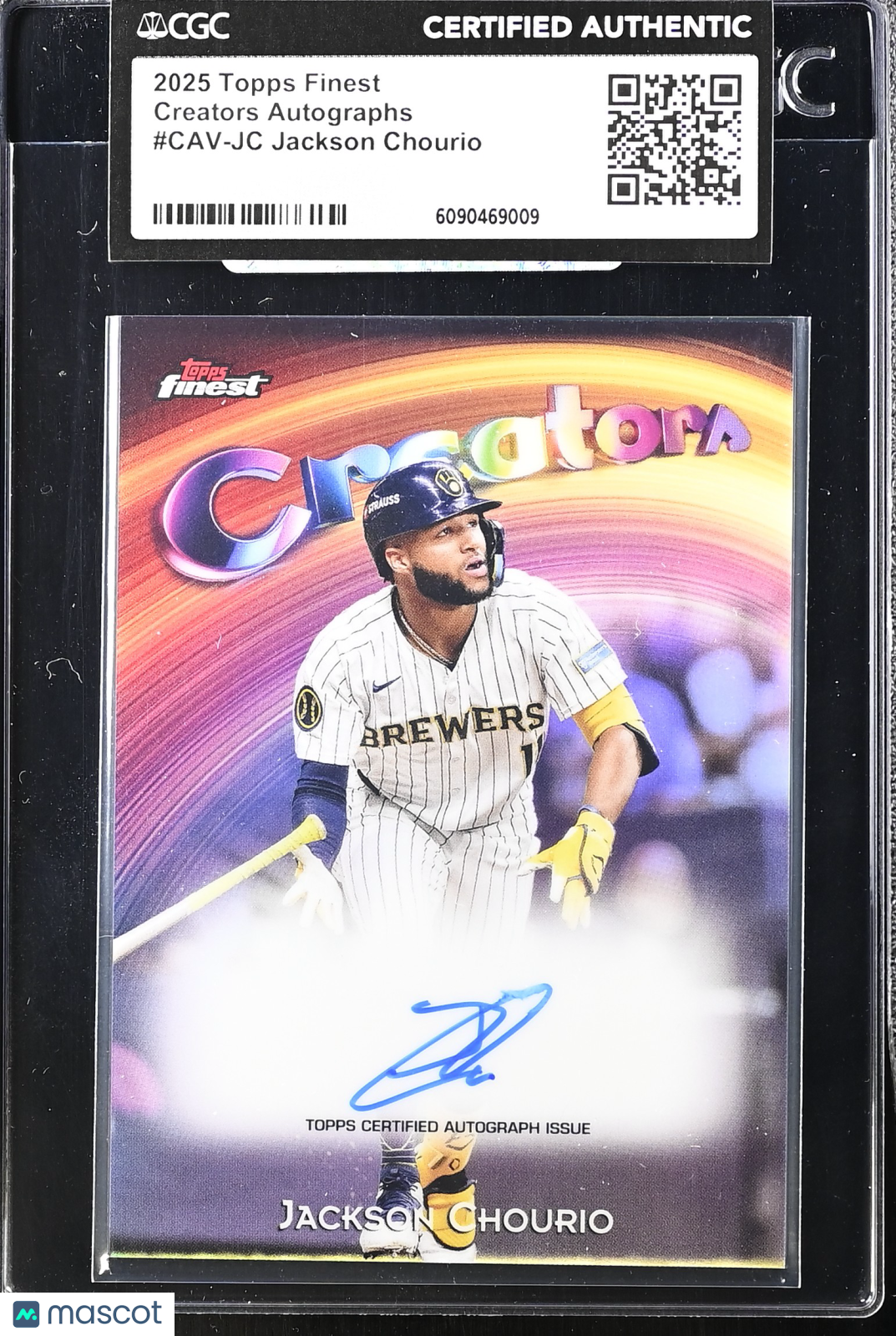 2025 Topps Finest Jackson Chourio #CAV-JC Creators Autographs CGC Authentic