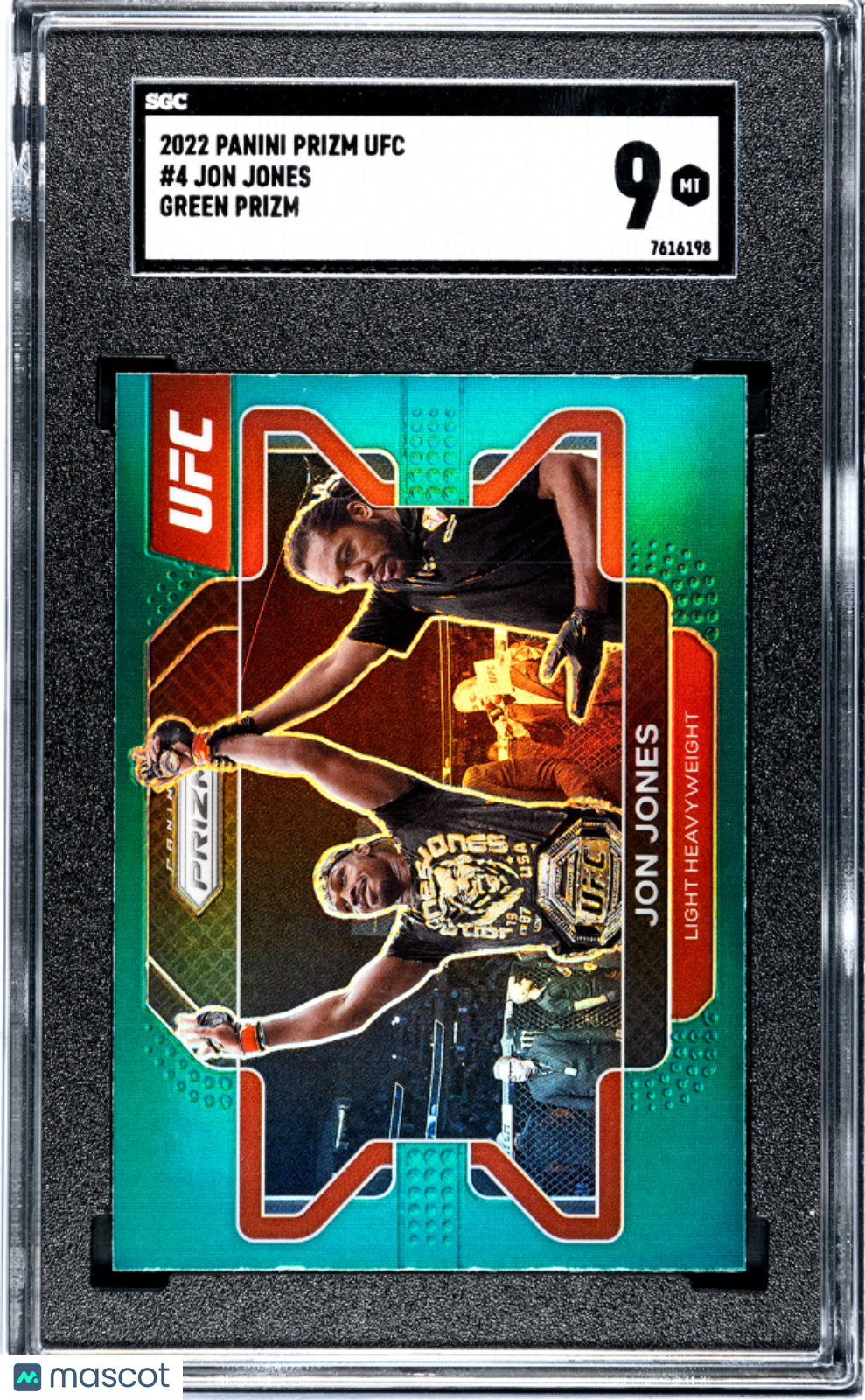 2022 Panini Prizm Ufc Jon Jones #4 Green SGC 9