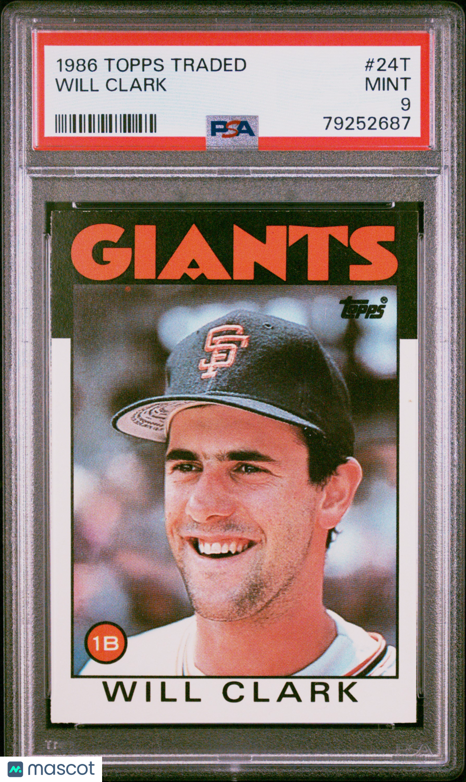 1986 Topps Traded Will Clark #24T PSA 9