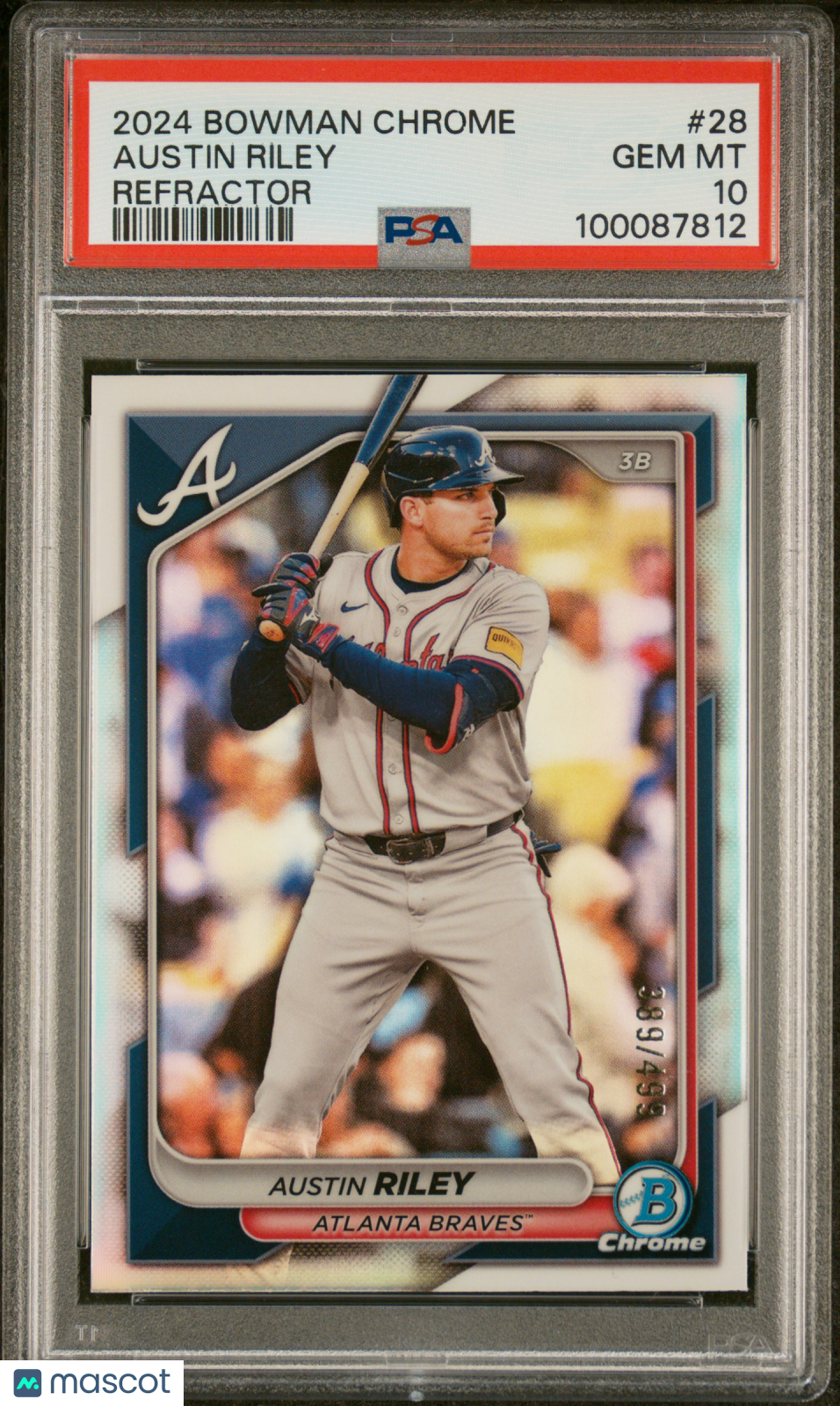 2024 Bowman Chrome Austin Riley #28 Refractor PSA 10 /499