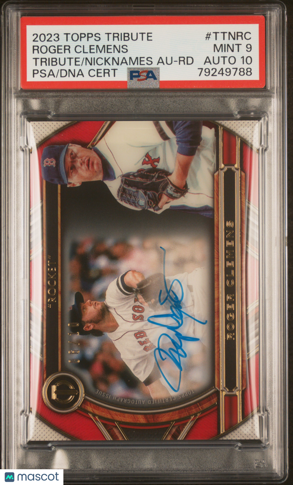 2023 Topps Tribute  To Nicknames Auto Roger Clemens #TTNRC RD PSA  Auto 10