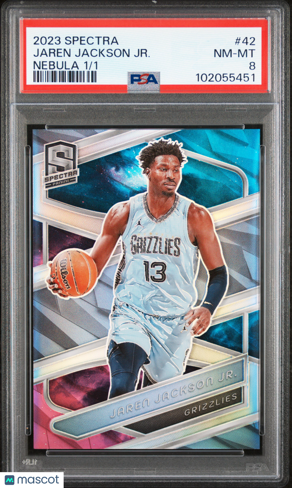 2023 Panini Spectra Jaren Jackson JR. #42 Nebula 1/1 PSA 8