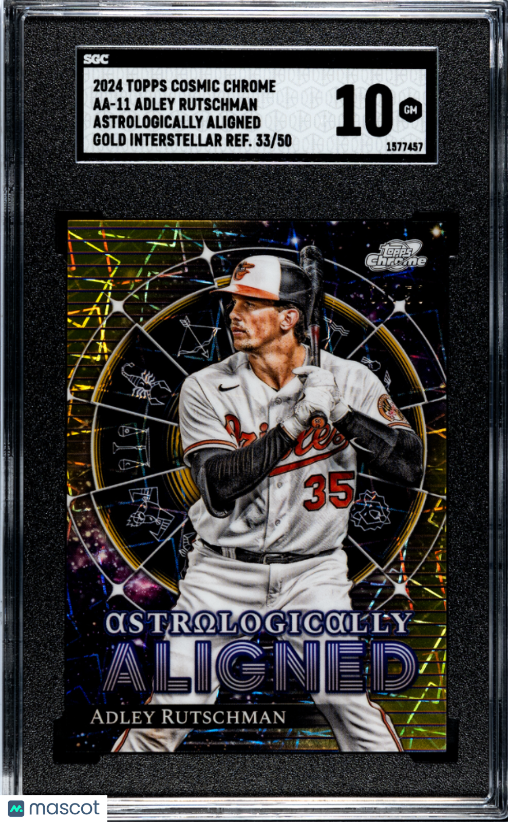 2024 Topps Cosmic Chrome Adley Rutschman #AA-11 Astrologically  Refractor SGC 10