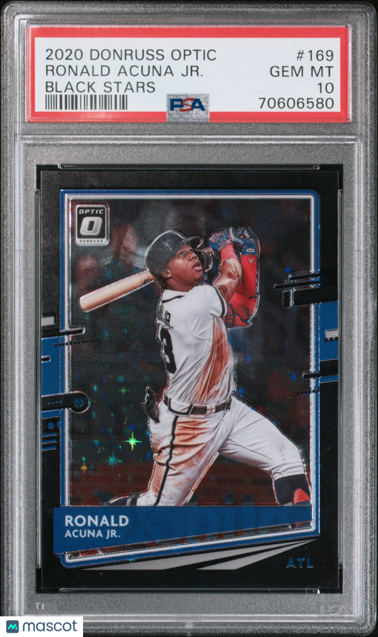 2020 Panini Donruss Optic Ronald Acuna JR. #169 Black Stars PSA 10