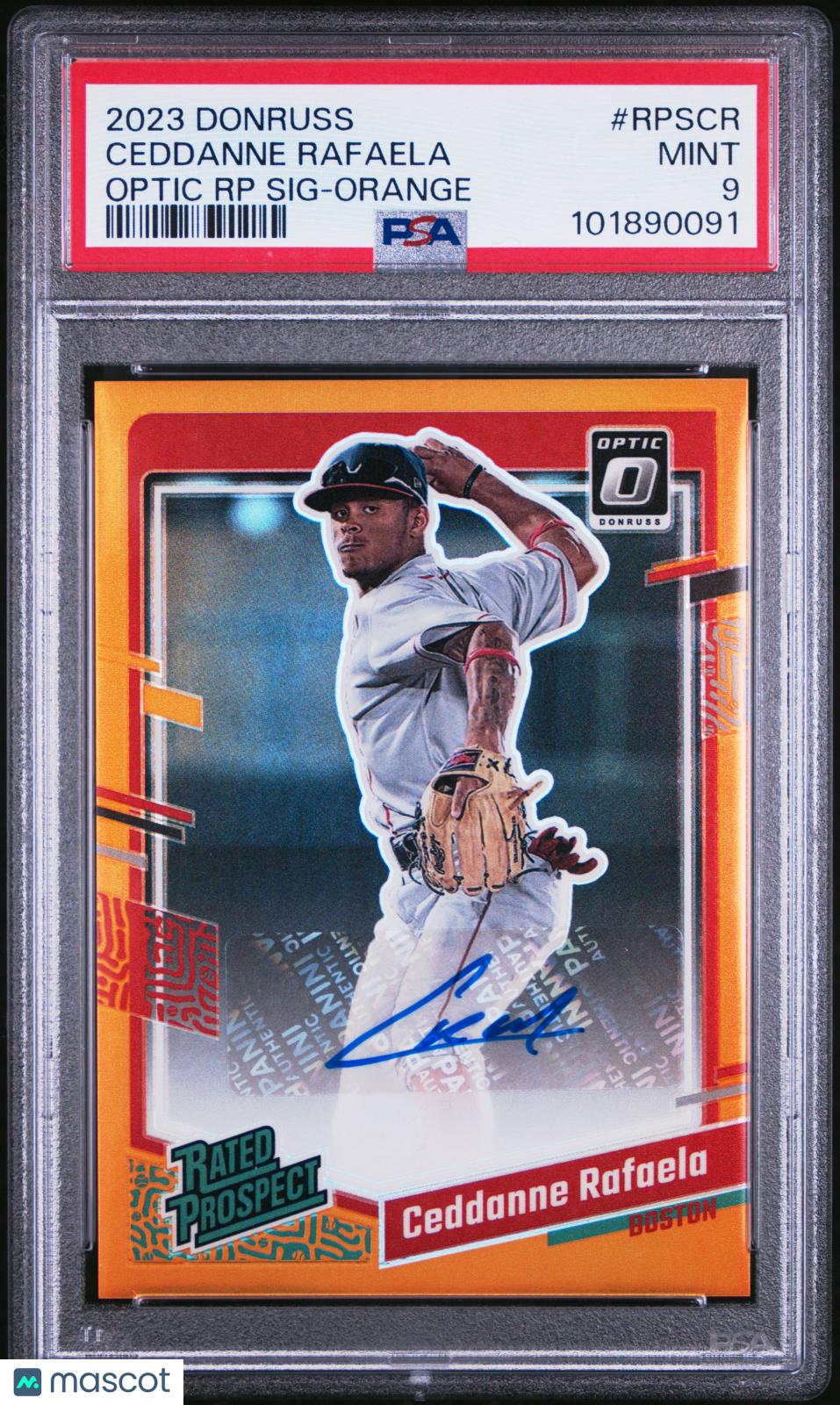 2023 Panini Donruss Optic Rated Prospect  Ceddanne Rafaela #RPSCR RP Orange PSA