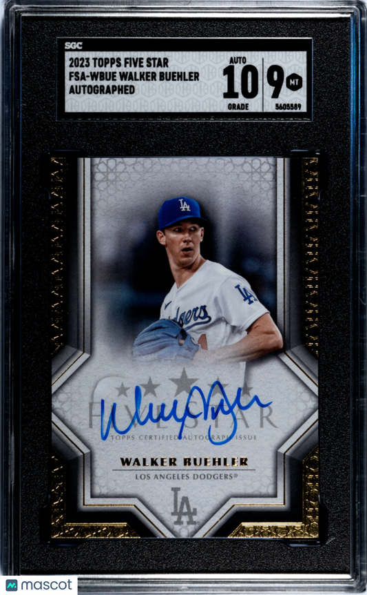 2023 Topps Five Star Walker Buehler #FSA-WBUE Autograph SGC 9 Auto 10