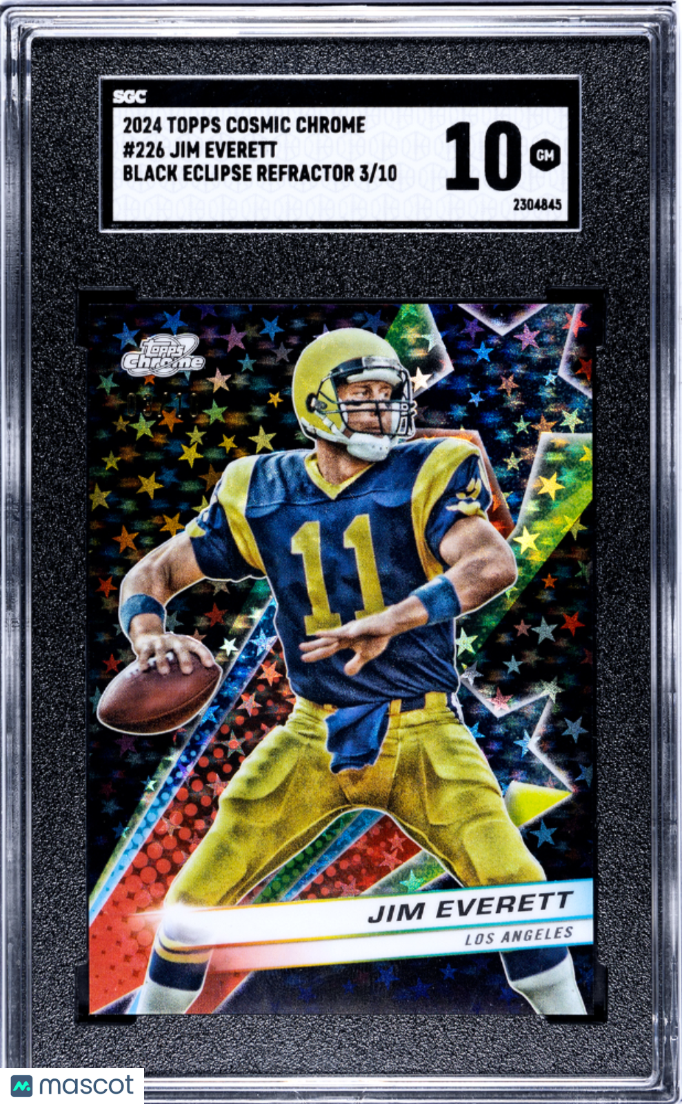 2024 Topps Cosmic Chrome Jim Everett #226 Black Eclipse Refractor SGC 10