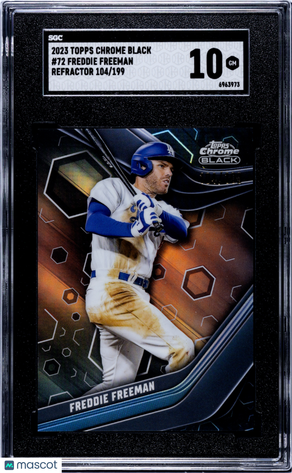 2023 Topps Chrome Black Freddie Freeman #72 Refractor SGC 10