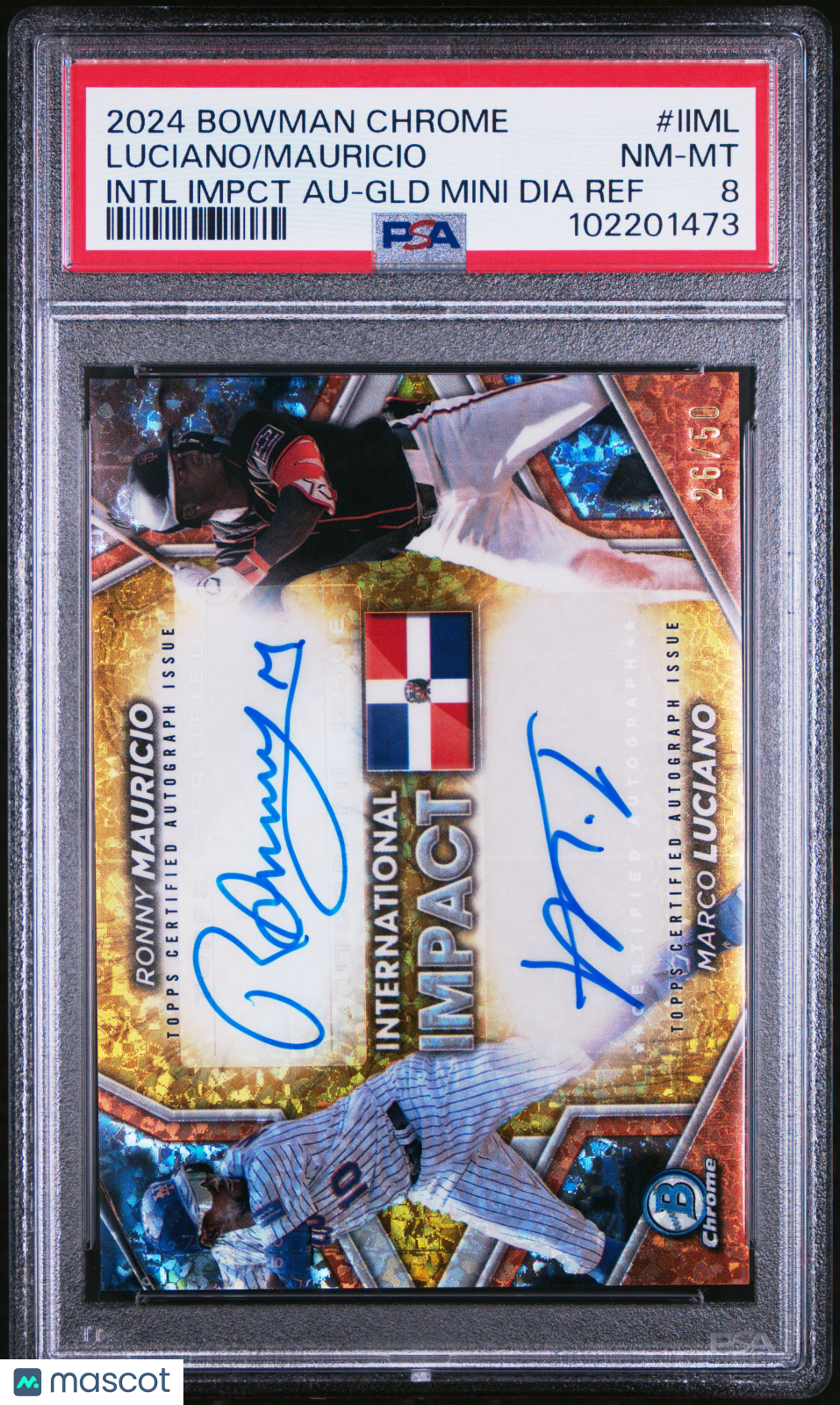 2024 Bowman International Auto Mauricio Luciano #IIML Intl GLD Mini Dia/50