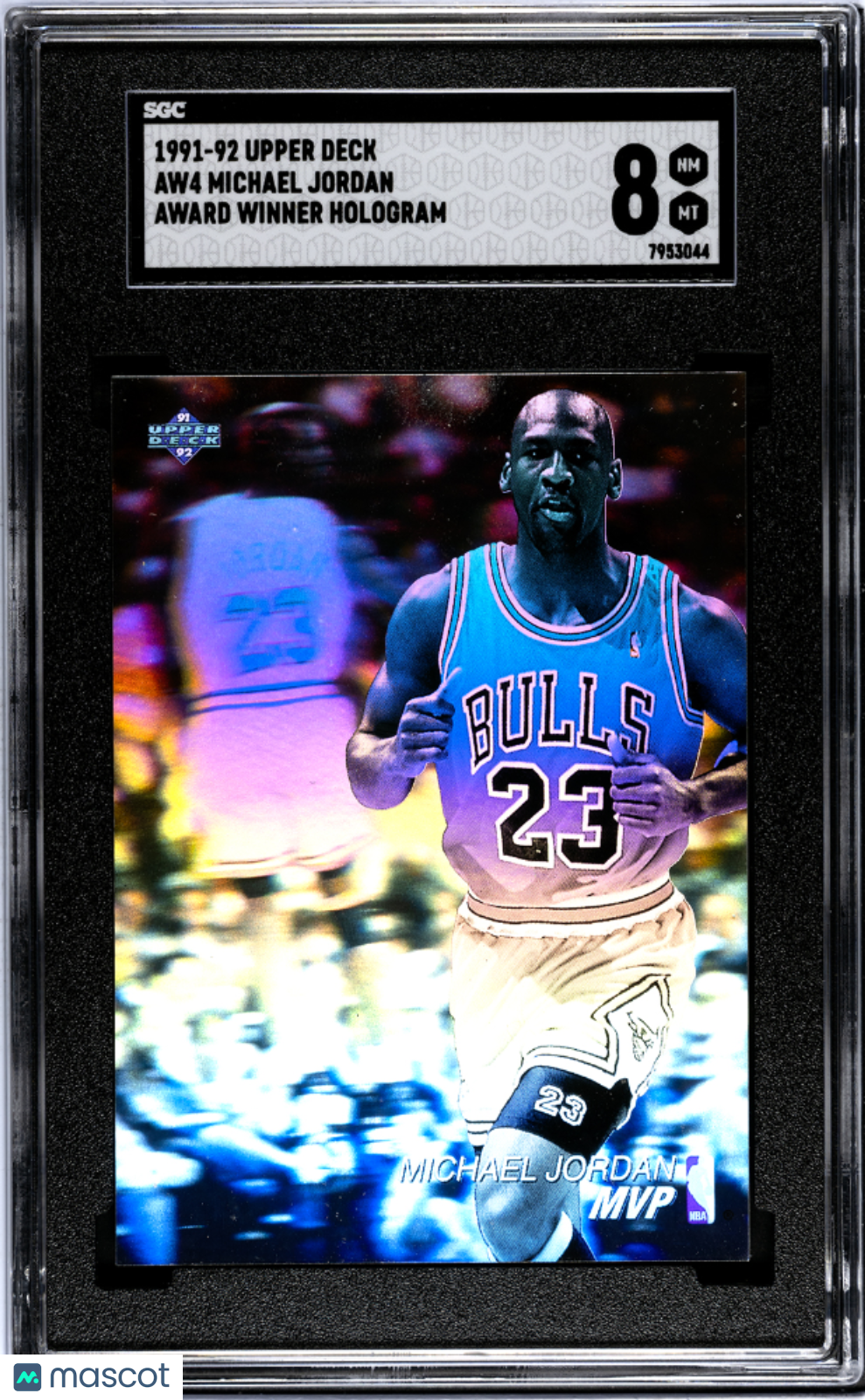 1991 Upper Deck Michael Jordan #AW4 Award Winner Hologram SGC 8