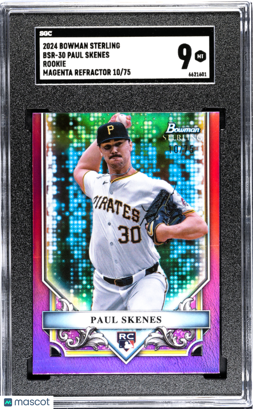 2024 Bowman Sterling Paul Skenes #BSR-30 Rookie Magenta Refractor SGC 9